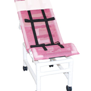 Bath Chair Lg PVC Reclining w/ Base & Casters