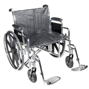Wheelchair Std Dual-Axle 22  w/Rem Full Arms & S/A Footrest