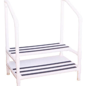 Step Stool  MRI  Two Steps PVC w/Handrails