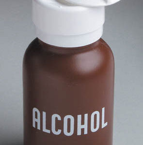 Liquid Push Down Alcohol Dispenser- Labeled