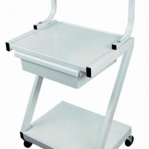 Z-Cart Steel 3-Shelf w/Drawer White