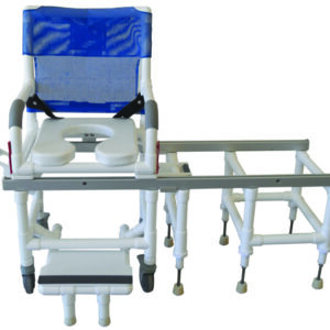 Dual Commode Shower/Transf PVC Chair Deluxew/OneStep Lock