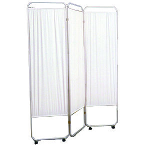 Three Panel Privacy Screen With Wheels