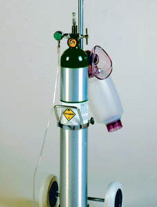 Crash Cart With 'E-Tank' & Cart & Resuscitator Bag