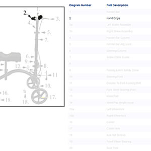 Hand Grips only  Pair for 1089S Knee Walker