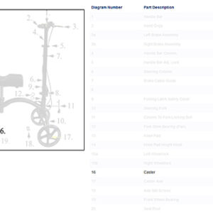 Replacement Caster for 1089S Knee Walker