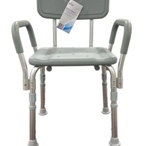 Bathroom Perfect Shower Chair with Back & Padded Arms Cs/2