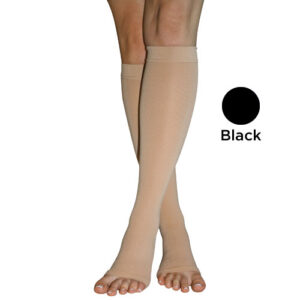 Firm Surg Weight Stkngs 2Xlg 20-30mmHg Below Knee O/T Blk