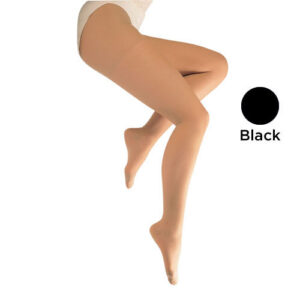 Ladies' Sheer firm Spt Queen+ 20-30mmHg Panty Hose Black