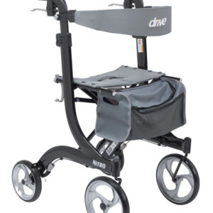 Nitro Aluminum Rollator  Black Tall Height w/10  Casters
