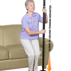 Security Pole  Black Grab Bar