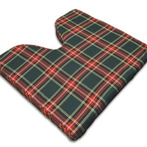 Coccyx Wheelchair Cushion Foam  Plaid  16  x 18  x 2