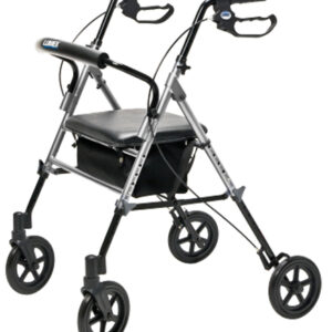 Set n' Go Wide Rollator Ht Adj Silver