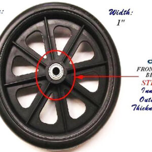 Front Caster 8  Polywog 1/ea