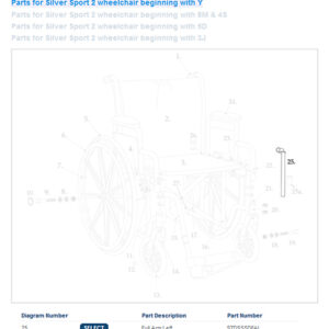 Full Arm Assembly for Drive Silver Sport  Left  1ea