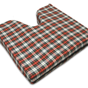 Coccyx Wheelchair Cushion Foam  Plaid  16  x 18  x 3